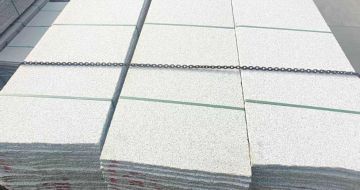 百色芝麻白毛板，石材毛板