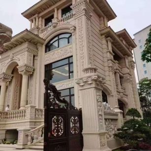 百色黄金麻别墅外墙异形定制