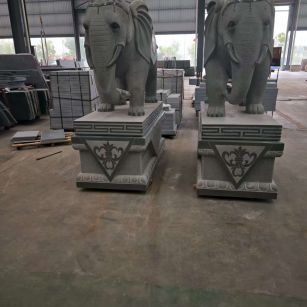 百色芝麻灰花岗岩对象 芝麻白芝麻灰大象