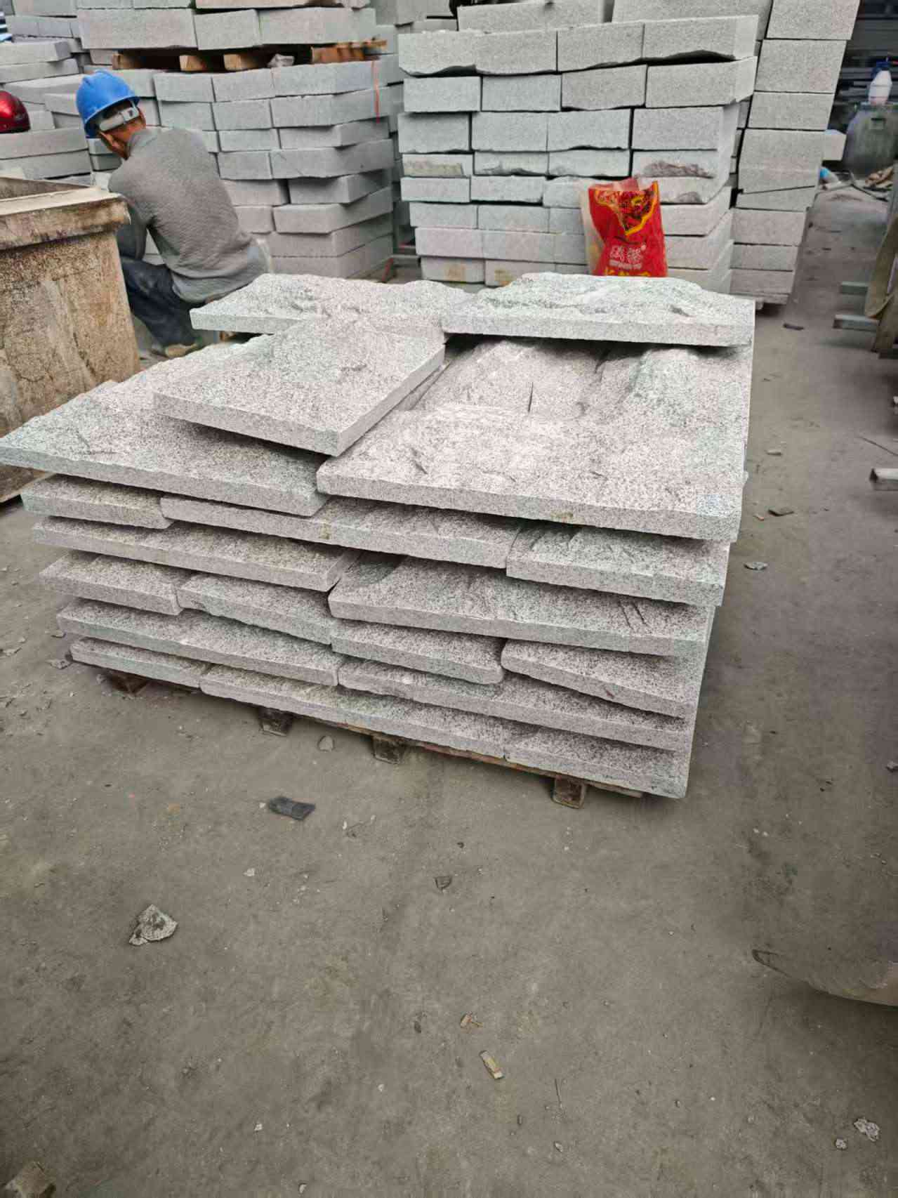 百色芝麻白蘑菇石，自然面