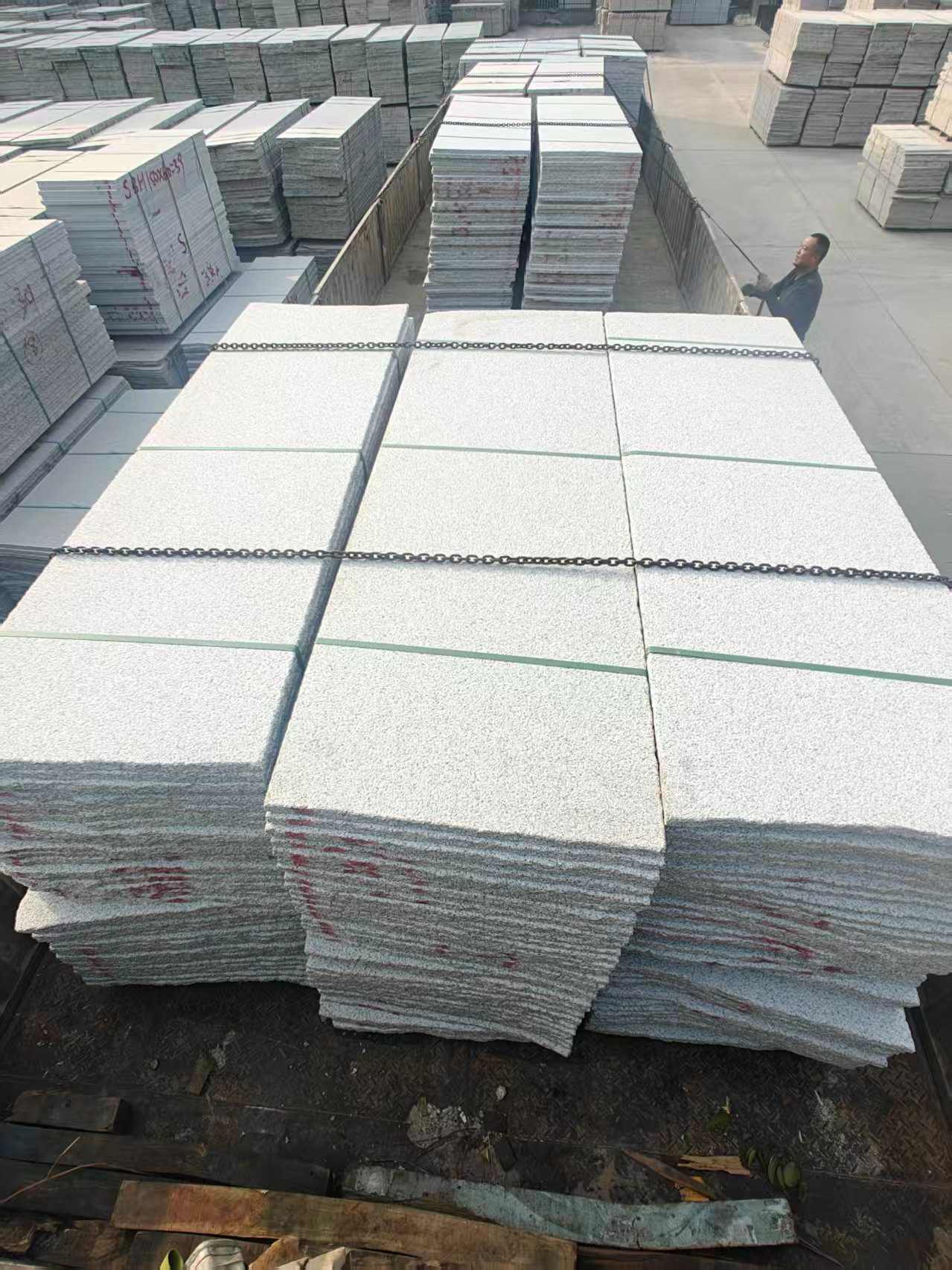 百色芝麻白毛板，石材毛板